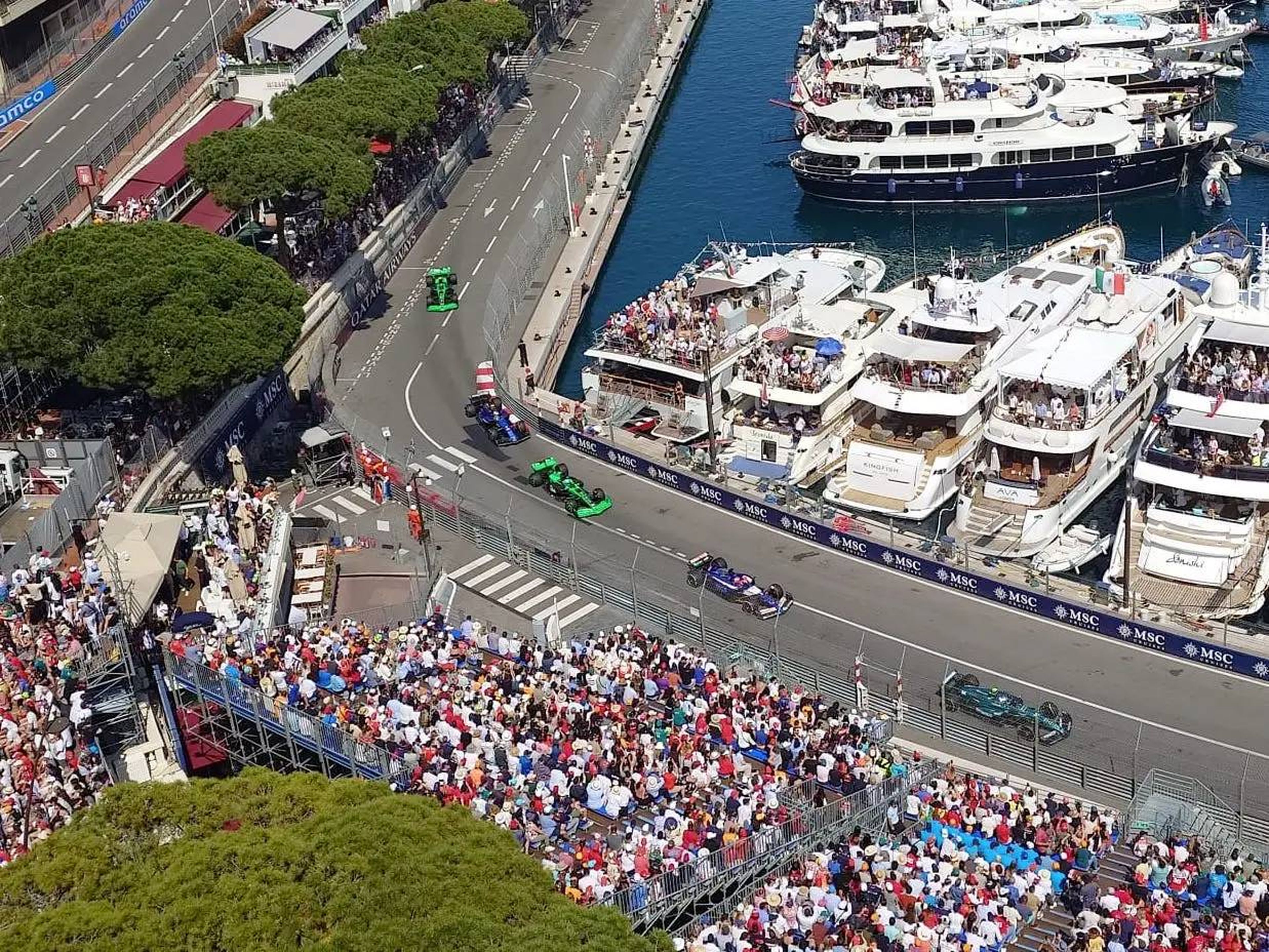 Teníamos una gran vista de la pista de carreras.