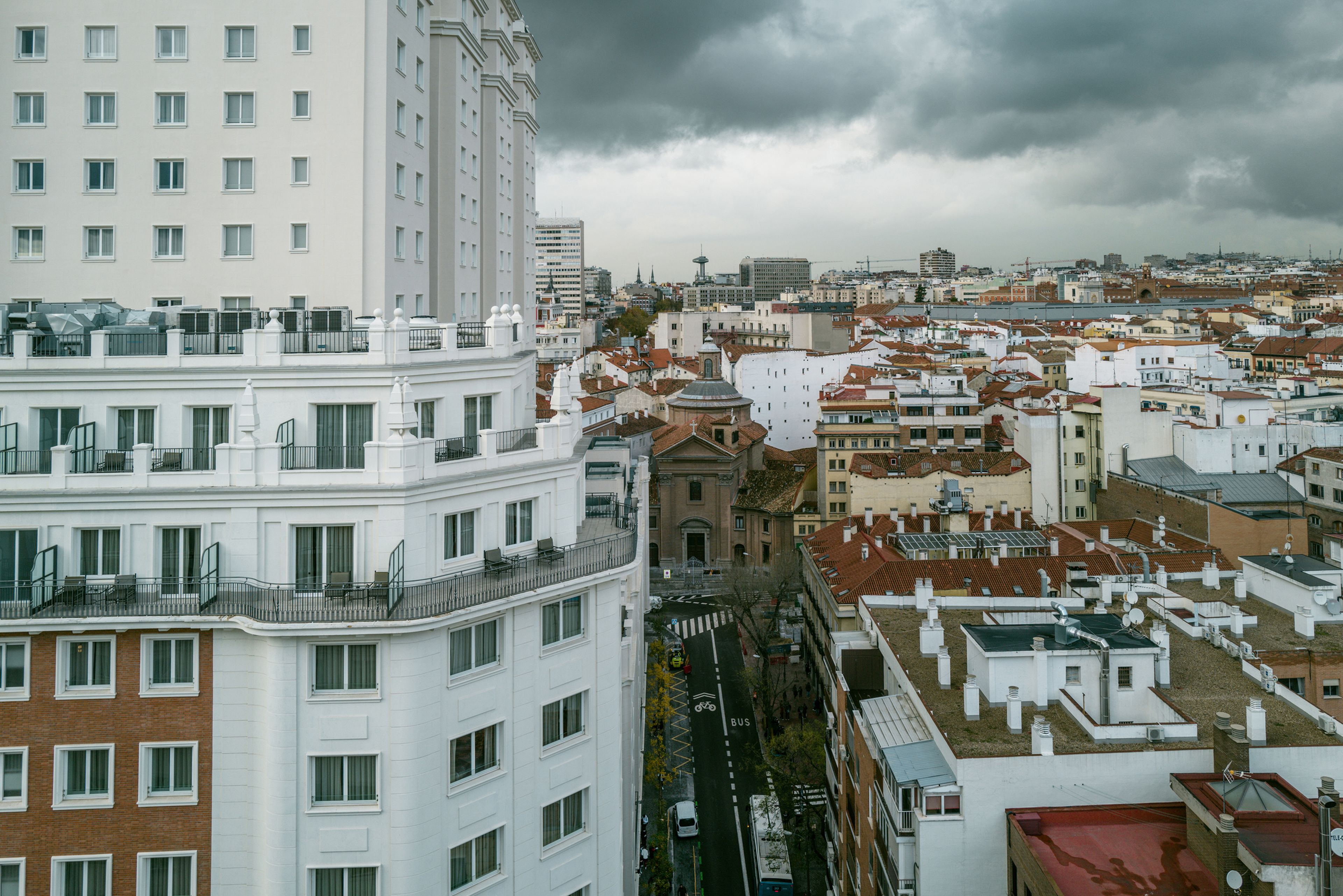 Vista de edificios en Madrid