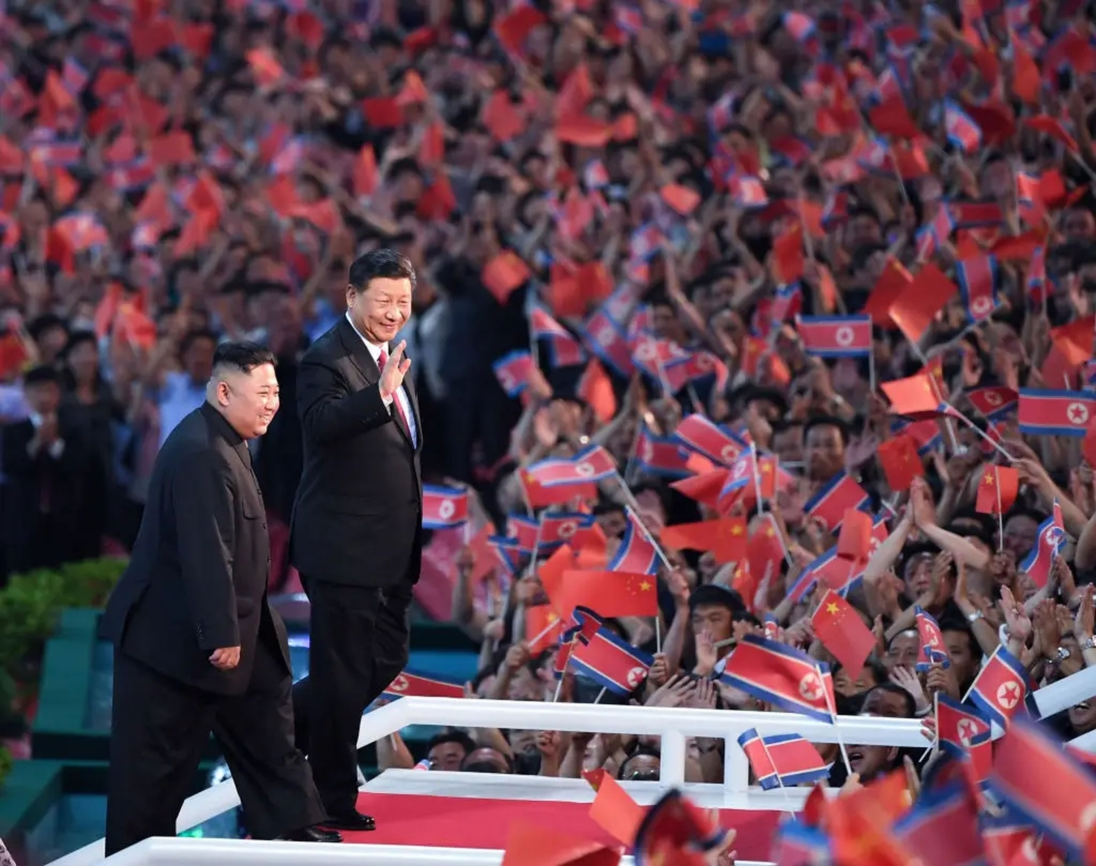 Xi Jinping y Kim Jong Un.