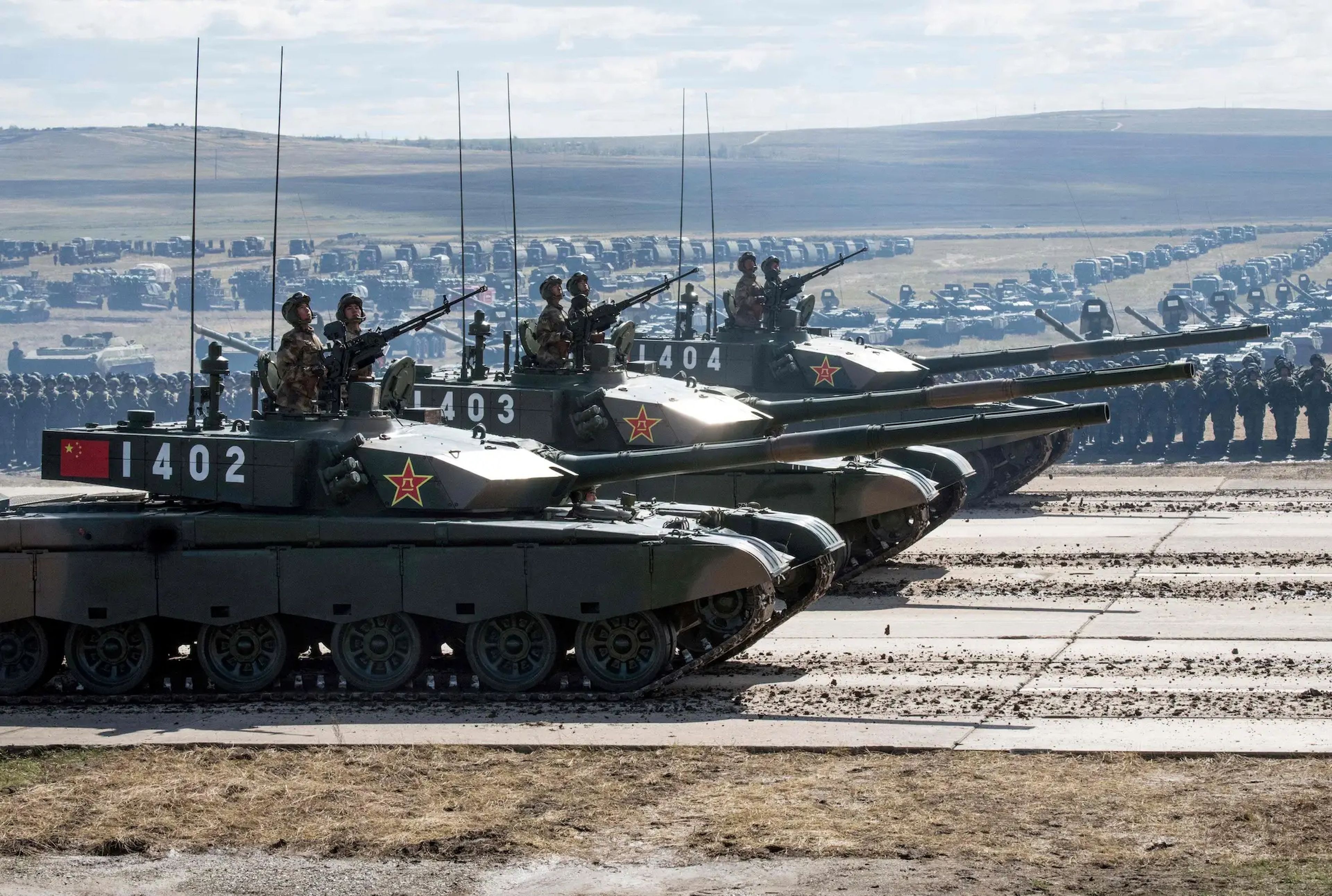 China solo envió unos pocos miles de soldados al masivo juego de guerra de Rusia de 2018, en el que se calcula que participaron 300.000 personas.
