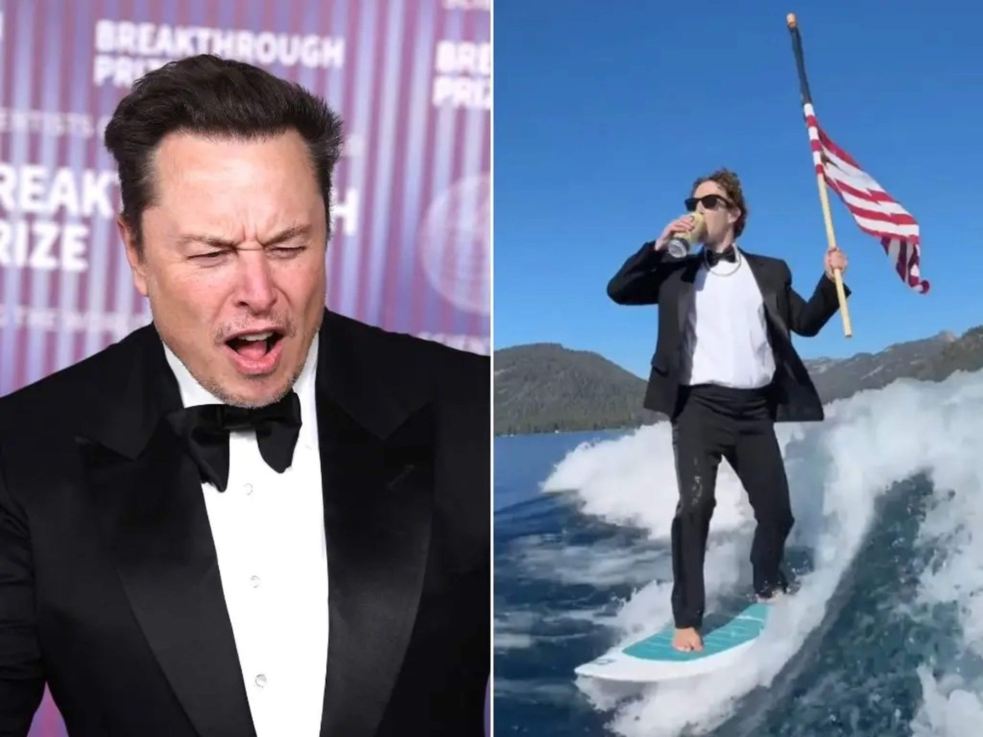 Elon Musk, CEO de Tesla (izquierda), y Mark Zuckerberg, CEO de Meta.