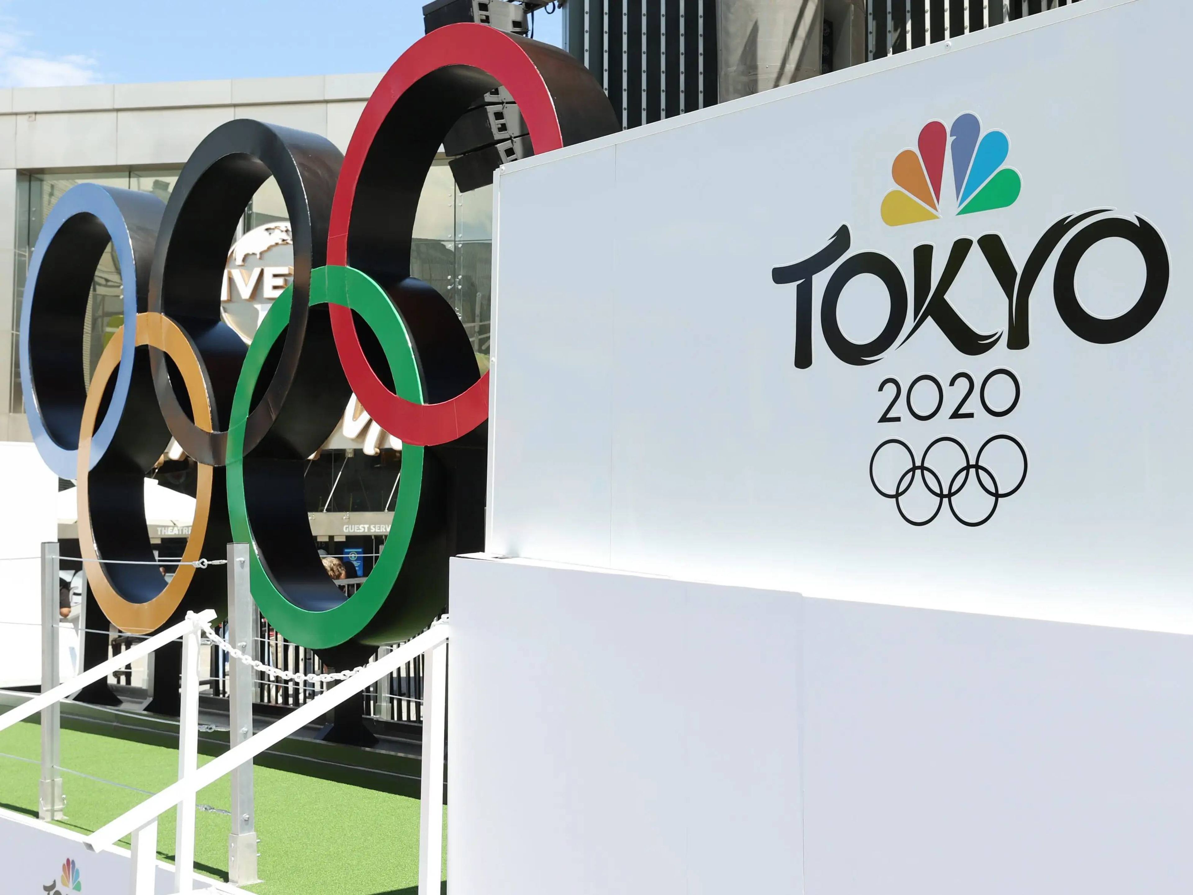 NBC Olympics "Rings Across America" en Universal Studios Hollywood en 2021.