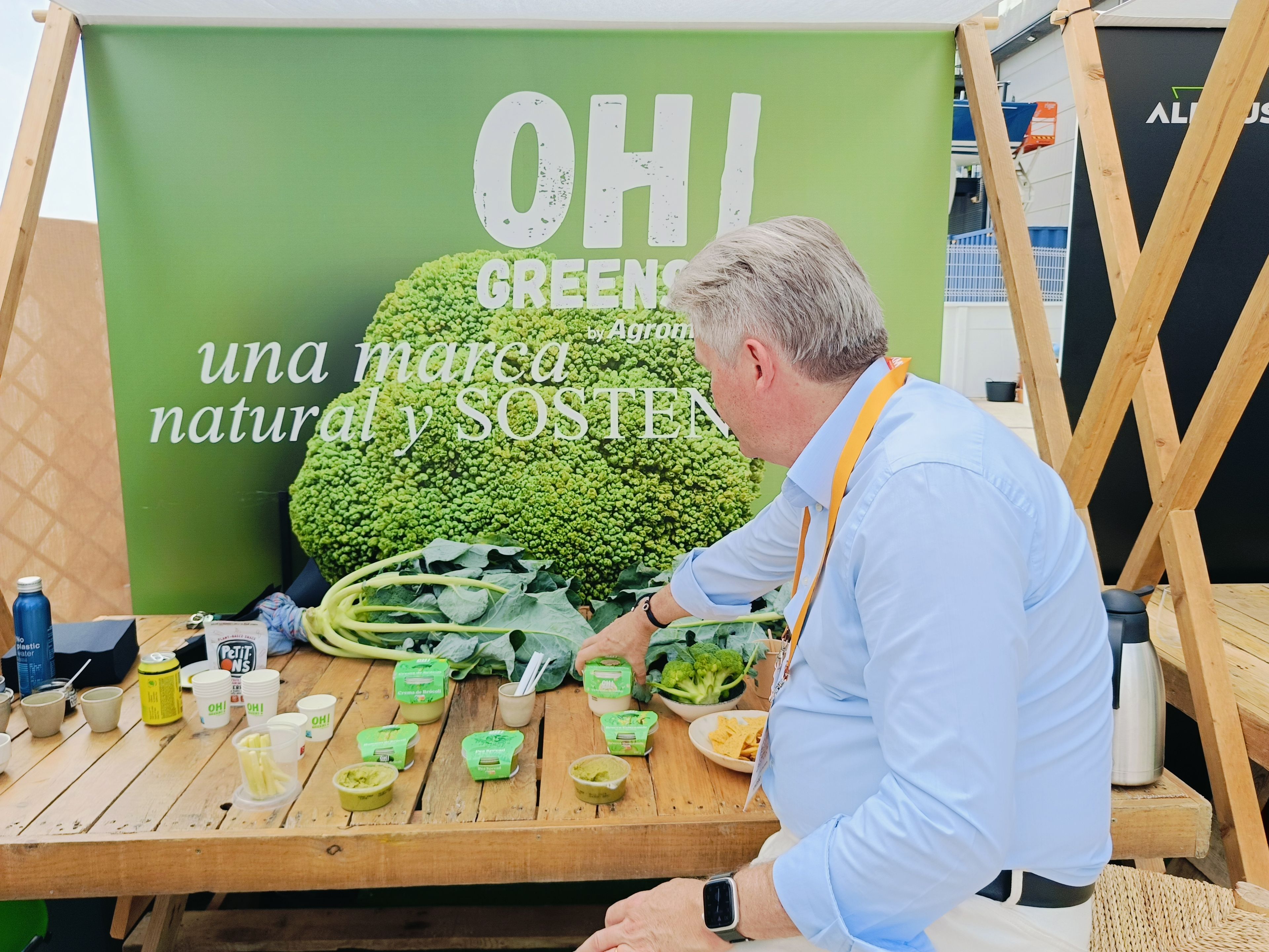 Stand con los productos de Oh Greens! en la Ftalks24 celebrada en Valencia.