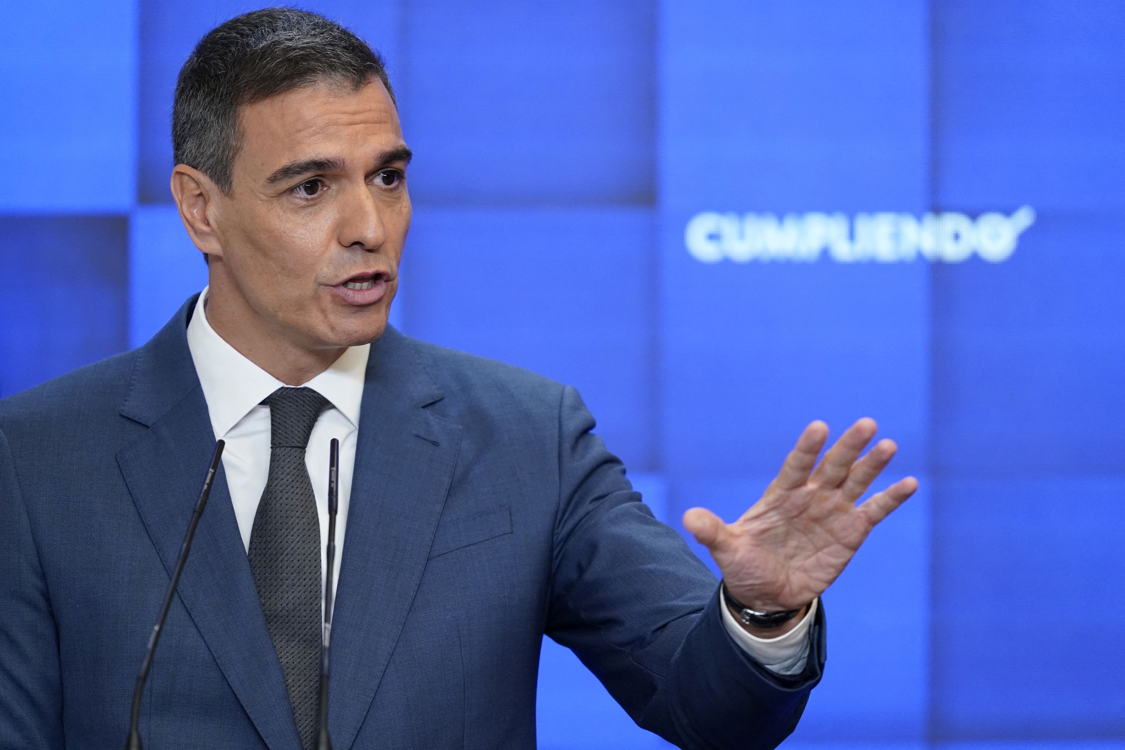 Pedro Sánchez, en el balance político de la primera mitad de 2024.