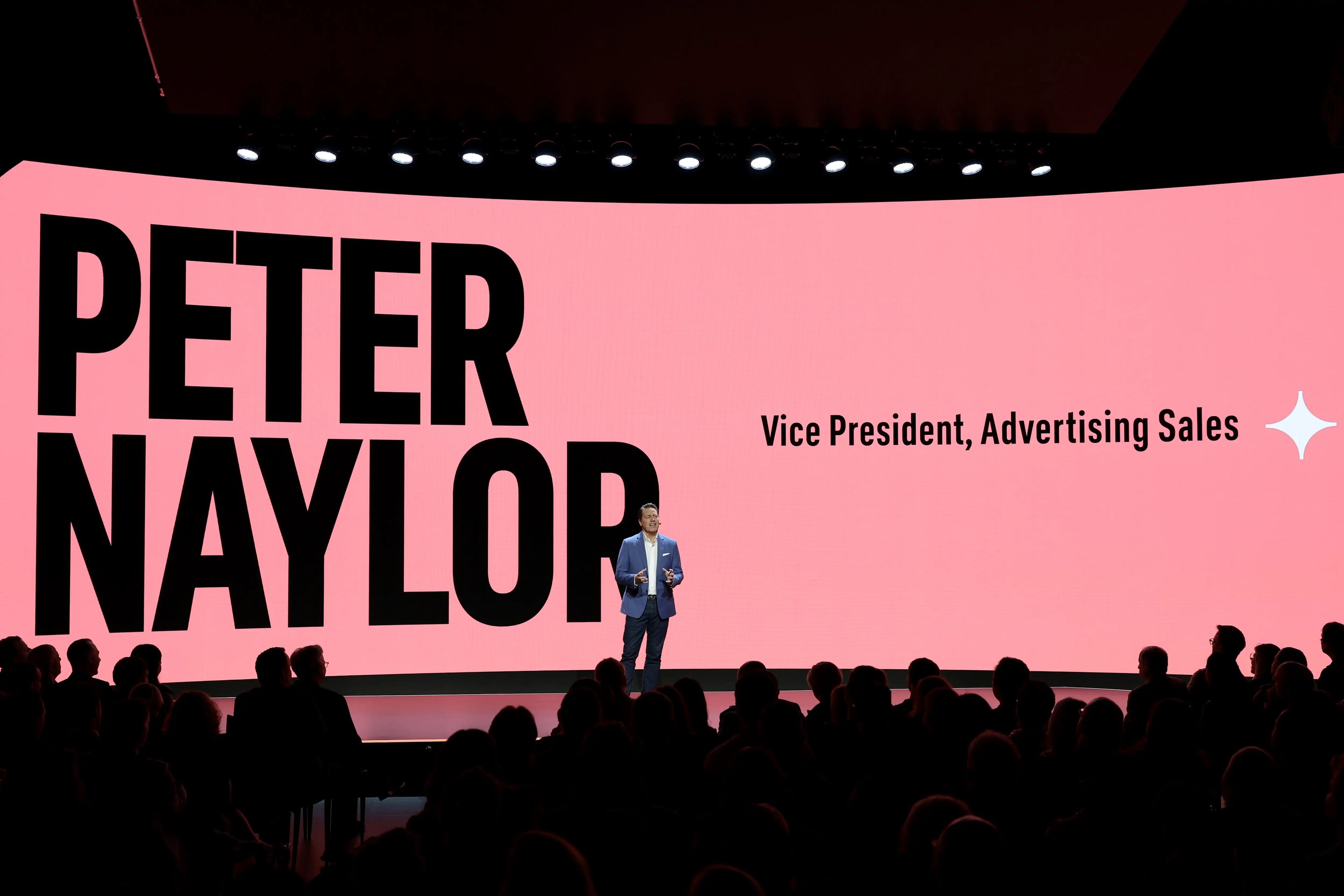 Peter Naylor, vicepresidente de Ventas Publicitarias de Netflix, durante una presentación de la plataforma de streaming en 2024.