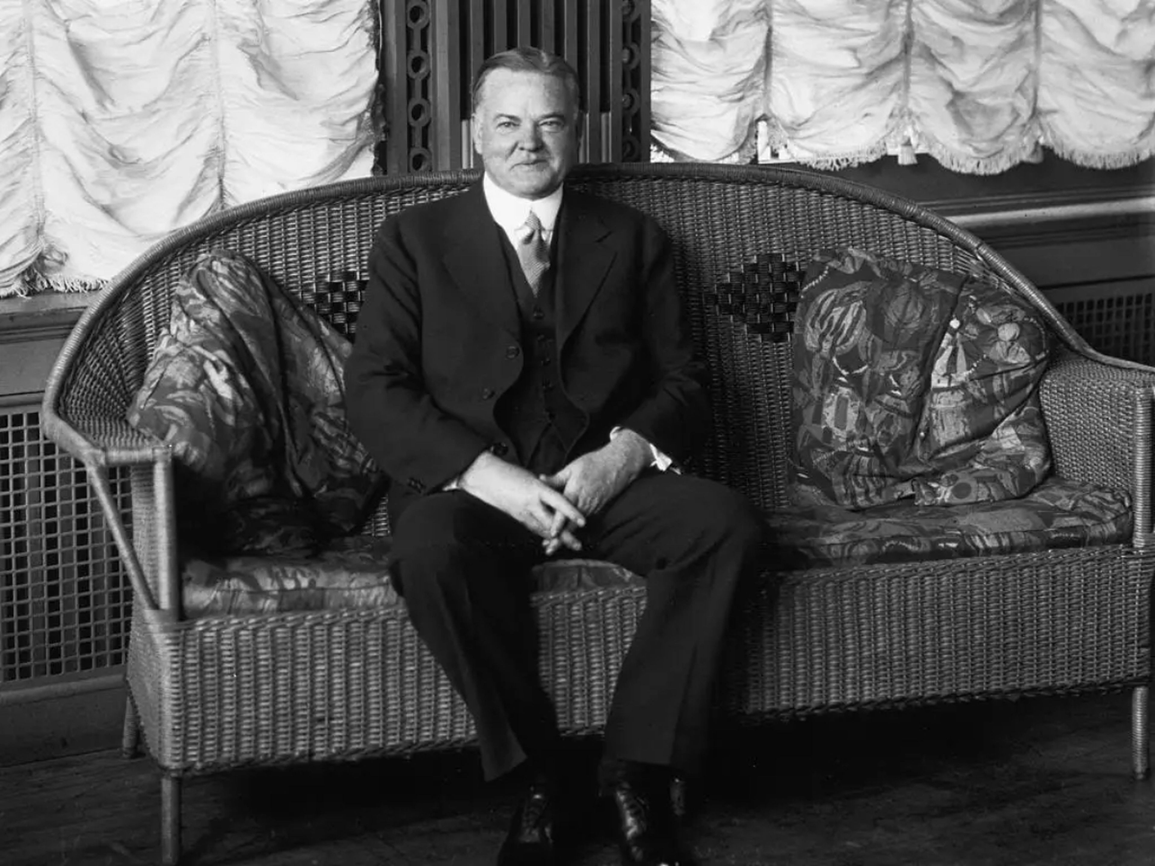 El Presidente Herbert Hoover en 1928. 