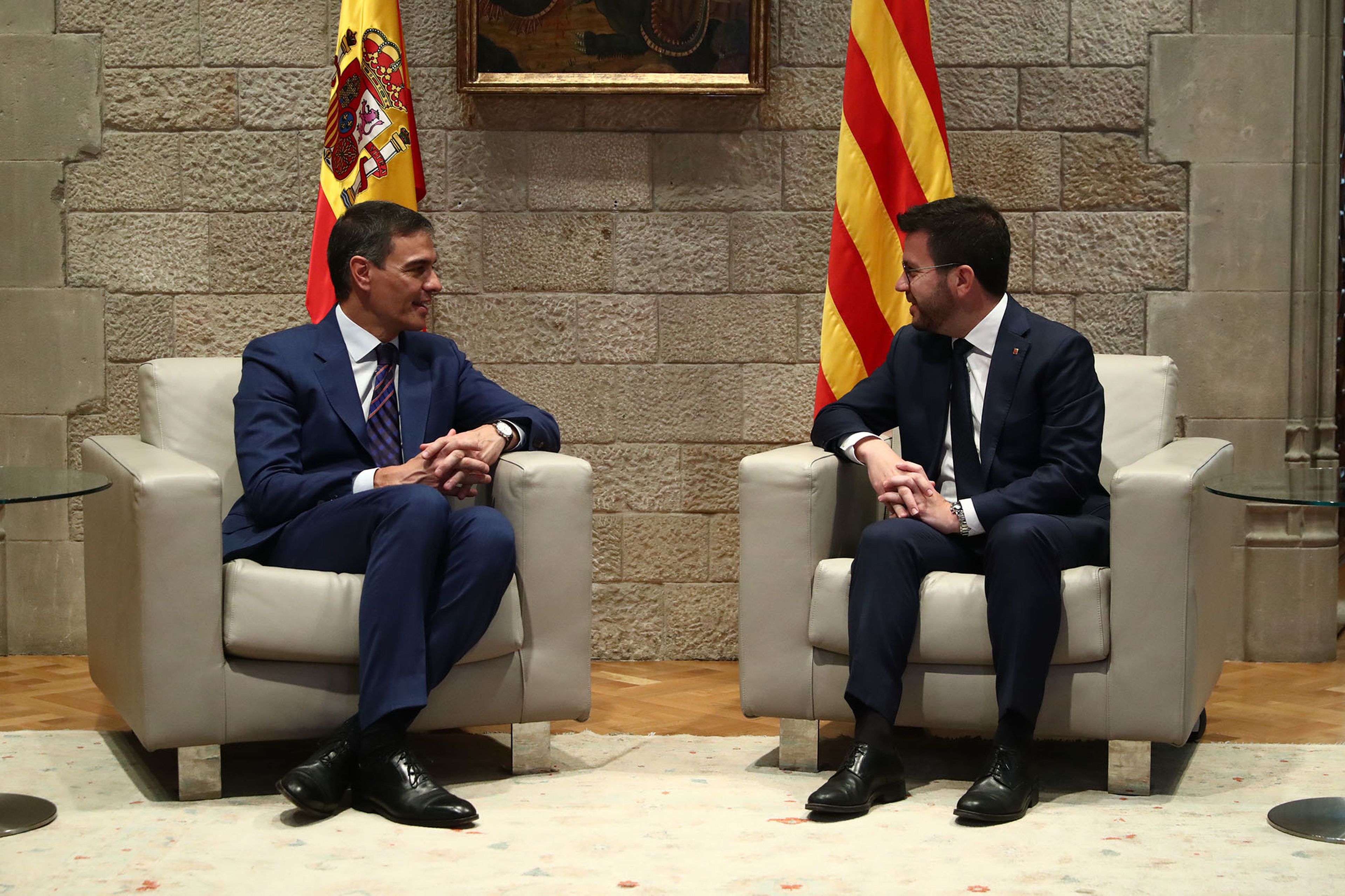 Sánchez, reunido con el presidente de la Generalitat.