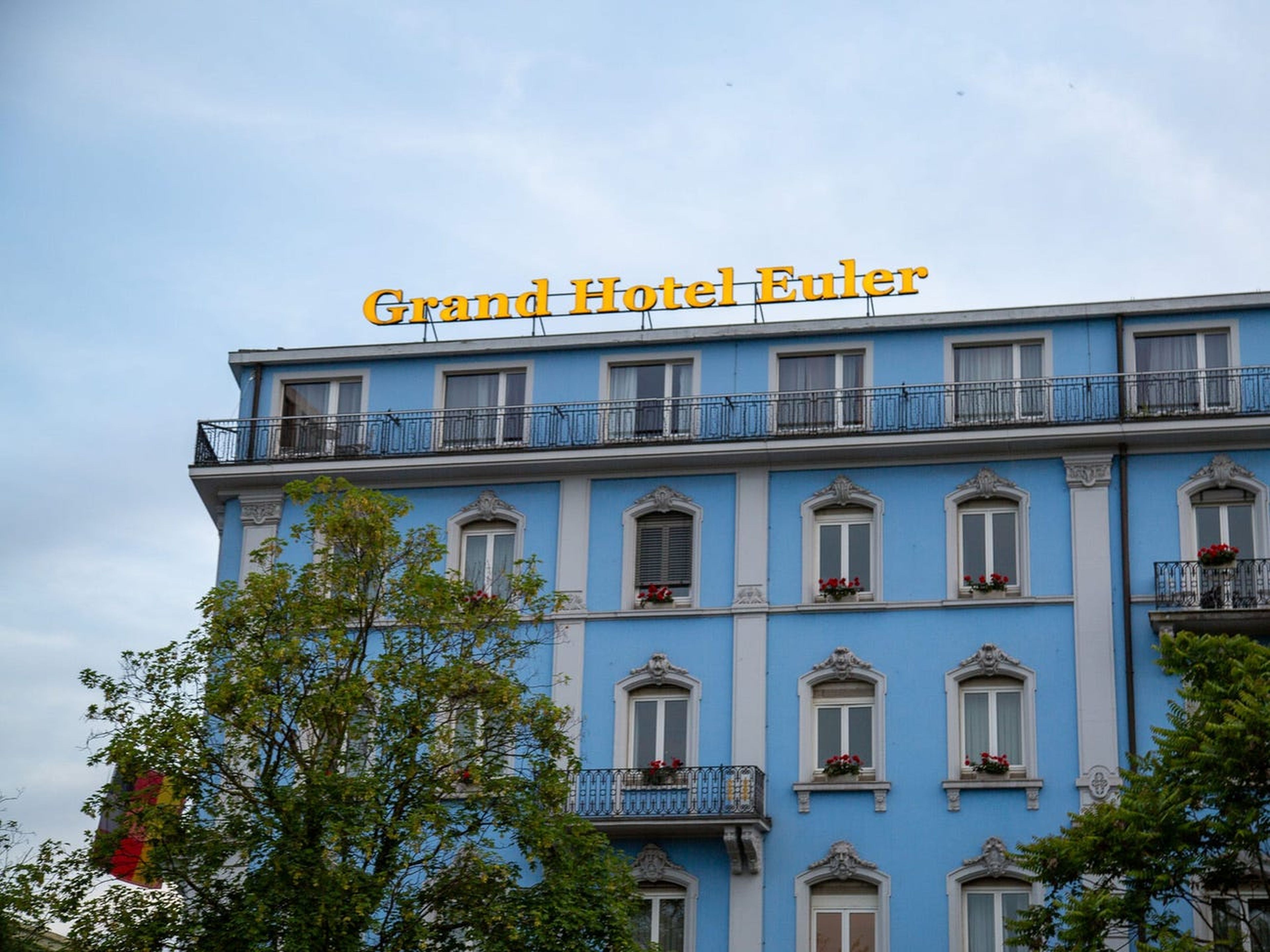 El hotel de la autora en Basilea, Suiza.