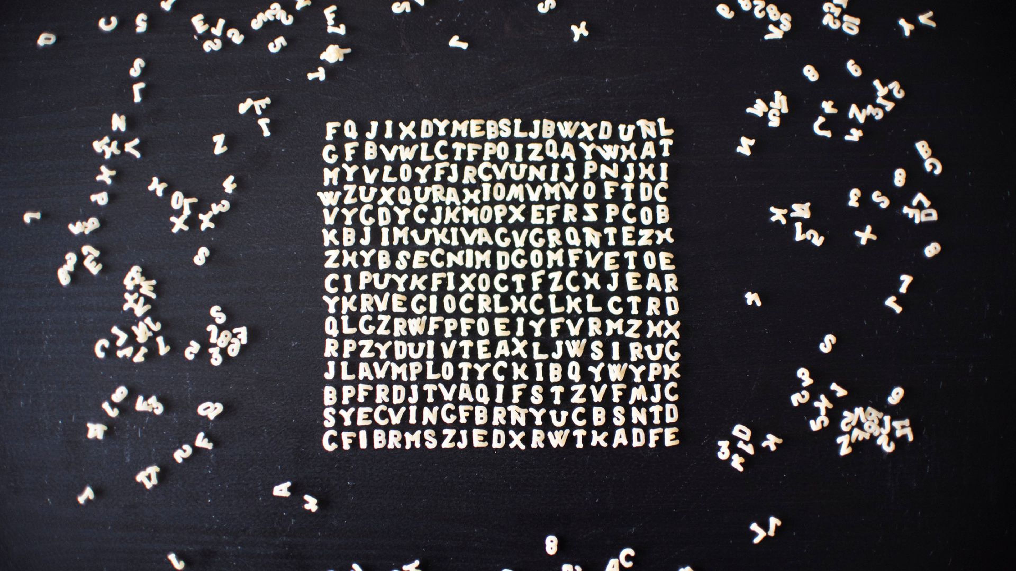 Una sopa de letras. 