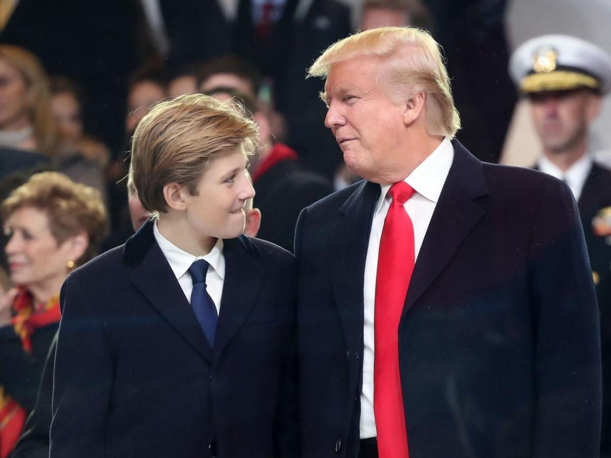In New York, Barron was attending Columbia Grammar and Preparatory School, which cost $ 40,000 a year. Now, he attends St. Andrew 's Episcopal School in Maryland, which also costs $ 40,000 a year.'s Episcopal School in Maryland, which also costs $40,000 a year.