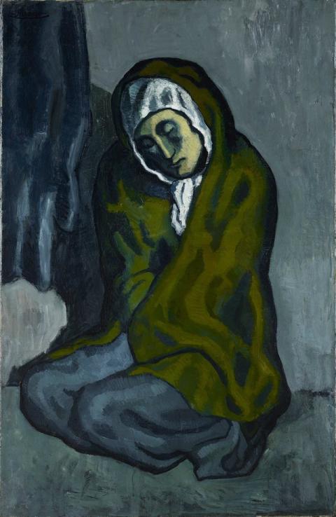 El cuadro de Picasso 'La Miséreuse accroupie' o 'La mendigo en cuclillas'.