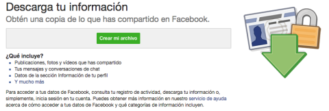 Descarga archivo Facebook