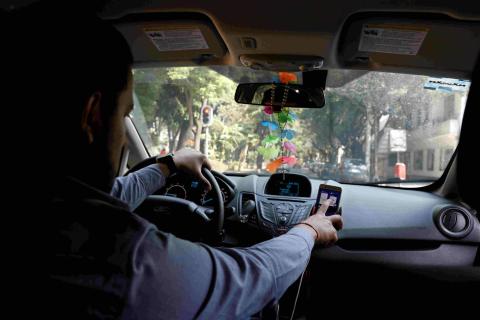 Un usuario de Uber Un usuario de Uber