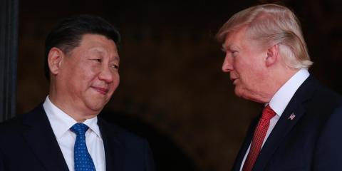 President Donald Trump welcomes Chinese President Xi Jinping at Mar-a-Lago state in Palm Beach, Florida. President Donald Trump welcomes Chinese President Xi Jinping at Mar-a-Lago state in Palm Beach, Florida.
