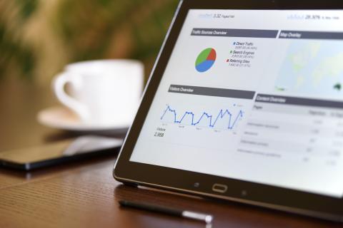 Una tablet con Google Analytics Una tablet con Google Analytics