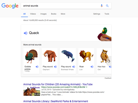google animals sounds