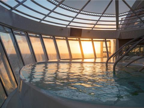 Hot tubs are available for those who want to relax.