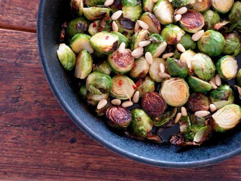 Brussels sprouts contain compounds also found in other leafy greens like broccoli that may help reduce the risk of certain cancers.