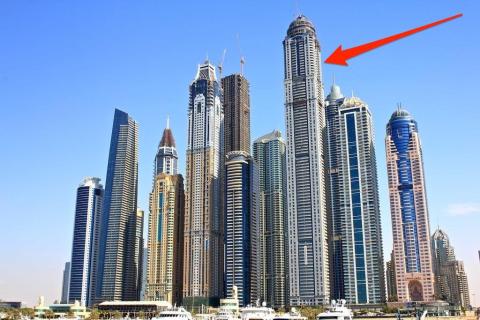 Constructed in Dubai in 2012, the $2.17 billion Princess Tower houses shops and 763 luxury condos.