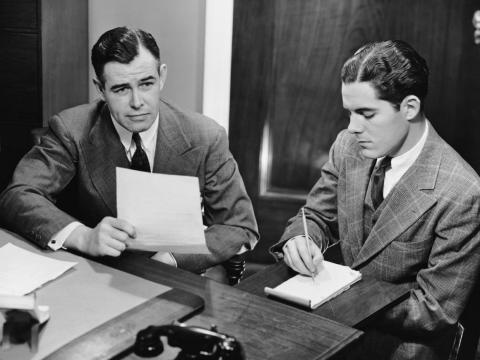 Over the course of the decade, men's suits morphed from looser fits to a "skinny tailored fit style," according to the historical fashion blog Vintage Dancer.