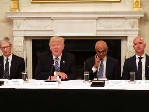That's relatively low compared to other tech CEOs. Jeff Bezos, Bill Gates, Mark Zuckerberg, and Larry Page are all worth tens of billions.