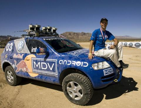 Thrun and his team at Stanford win the DARPA Grand Challenge.