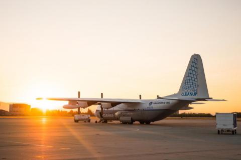 In 2016, the Ocean Cleanup foundation used a Hercules C-130 aircraft to conduct an aerial survey of the region to refine its data and count larger pieces of plastic (greater than 50 centimeters).
