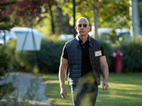 It's unclear whether Bezos has a workout routine. However, photos of the CEO at a recent conference elicited comparisons to Vin Diesel, as commenters noted his muscular appearance.