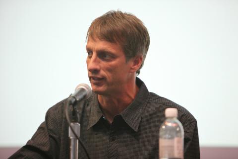 Tony Hawk, durante una conferencia