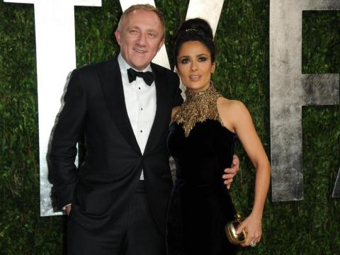 Pinault y su mujer, la actriz Salma Hayek.