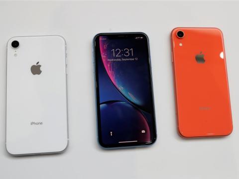 4. The iPhone XR doesn't have a home button or a fingerprint sensor.