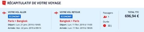 Los precios normales en la web de Air France.