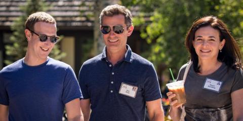 Facebook executives at the annual Allen & Company Sun Valley Conference in July. Facebook executives at the annual Allen & Company Sun Valley Conference in July.