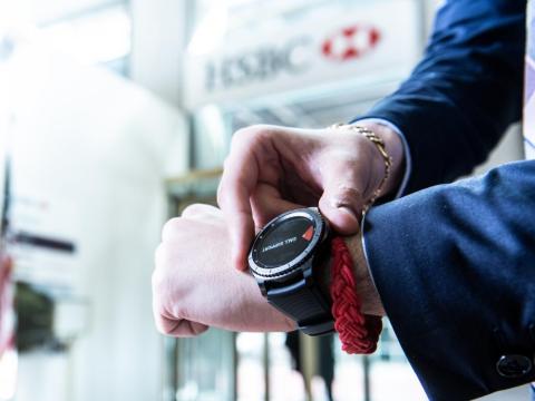 HSBC and Samsung have partnered on a program to bring wearable technology into bank branches. HSBC and Samsung have partnered on a program to bring wearable technology into bank branches.