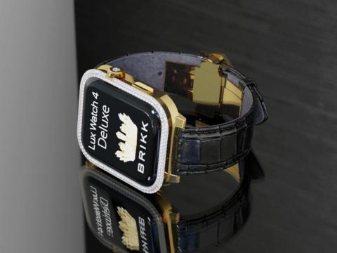 The Lux Watch 4 Deluxe is lined with two rows of diamonds. It'll run you $43,995 for the leather strap version.