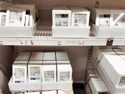Towards the exit were products like photo frames and decor. Small frames only cost $2 ...