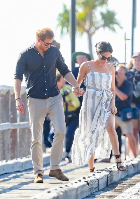 Markle also wore a dress by Reformation.