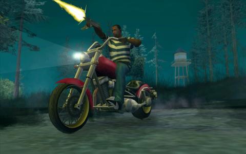 The biggest game of 2004 was "Grand Theft Auto: San Andreas" for the PlayStation 2, seen above.