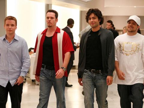 Adrian Grenier plays a fictional version of Mark Wahlberg.