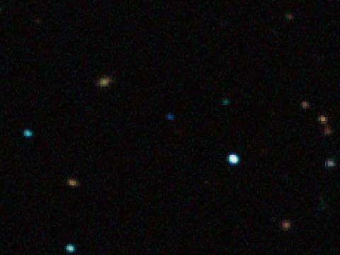 Imagen capturada por el instrumento SOFI en el Telescopio de Nueva Tecnología de ESO en el Observatorio La Silla muestra el planeta flotante libre CFBDSIR J214947.2-040308.9 en luz infrarroja.