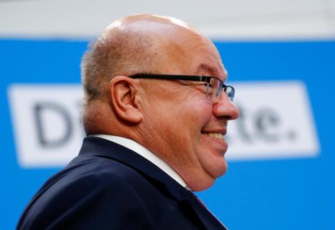 German Economy Minister Peter Altmaier arrives for a news conference of German Chancellor Angela Merkel following the Hesse state election in Berlin, Germany, October 29, 2018. German Economy Minister Peter Altmaier arrives for a news conference of German Chancellor Angela Merkel following the Hesse state election in Berlin, Germany, October 29, 2018.