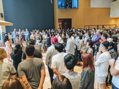 Google staff in Singapore were among the first to observe the walkout.
