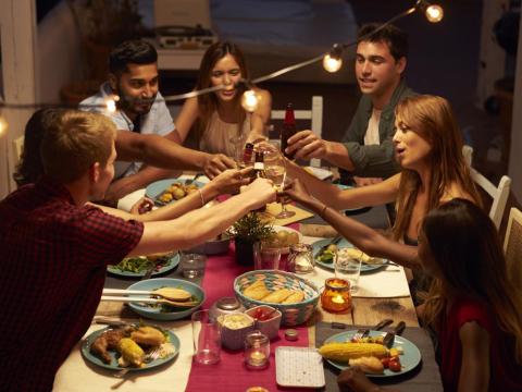 You can try hosting a dinner with friends.