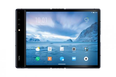 Unfolded, the FlexPai is about the same size and shape as Apple's iPad mini.