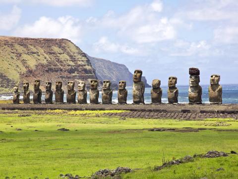 Las estatuas son famosas en todo el mundo.