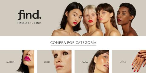 Find también cuenta con una línea de maquillaje de productos básicos