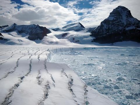 Larsen B once extended hundreds of kilometers over the ocean. Today, one of its glaciers runs straight into the sea.