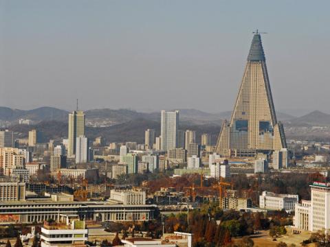 Unfinished Ryugyong Hotel.
