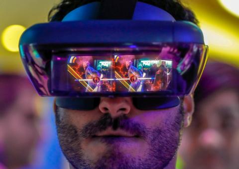 Gafas de realidad virtual en el Mobile World Congress Gafas de realidad virtual en el Mobile World Congress