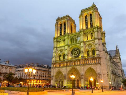 The cathedral towers.